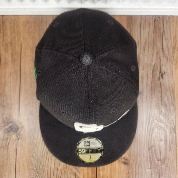 New Era 59fifty San Diego Padres Fitted 7" Hat Cap Black Beach Palm Summer MLB - Picture 7 of 11